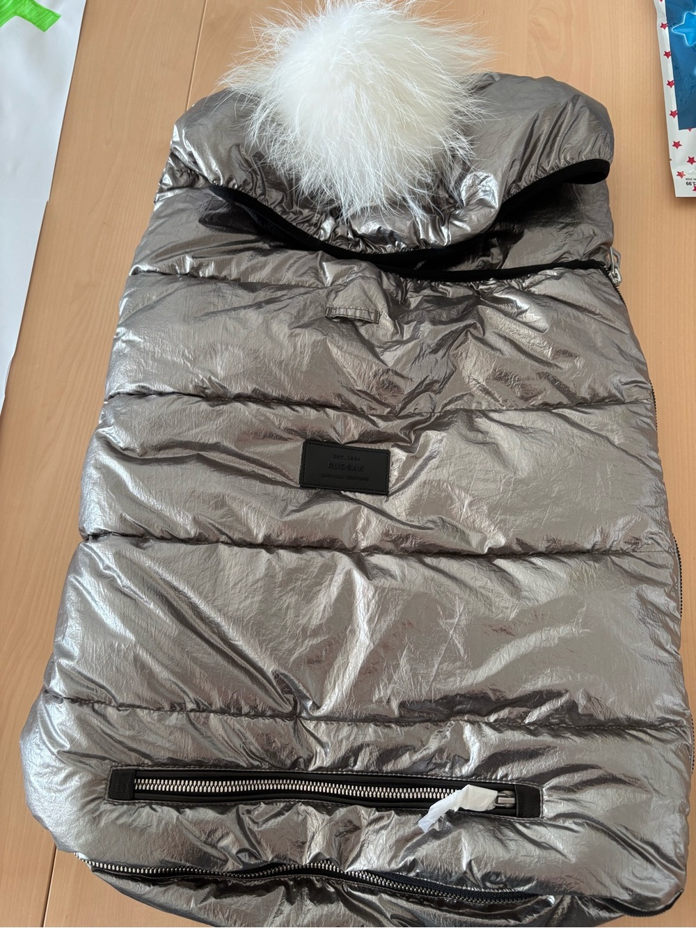 RUDSAK Metallic Silver Quilted Jacket